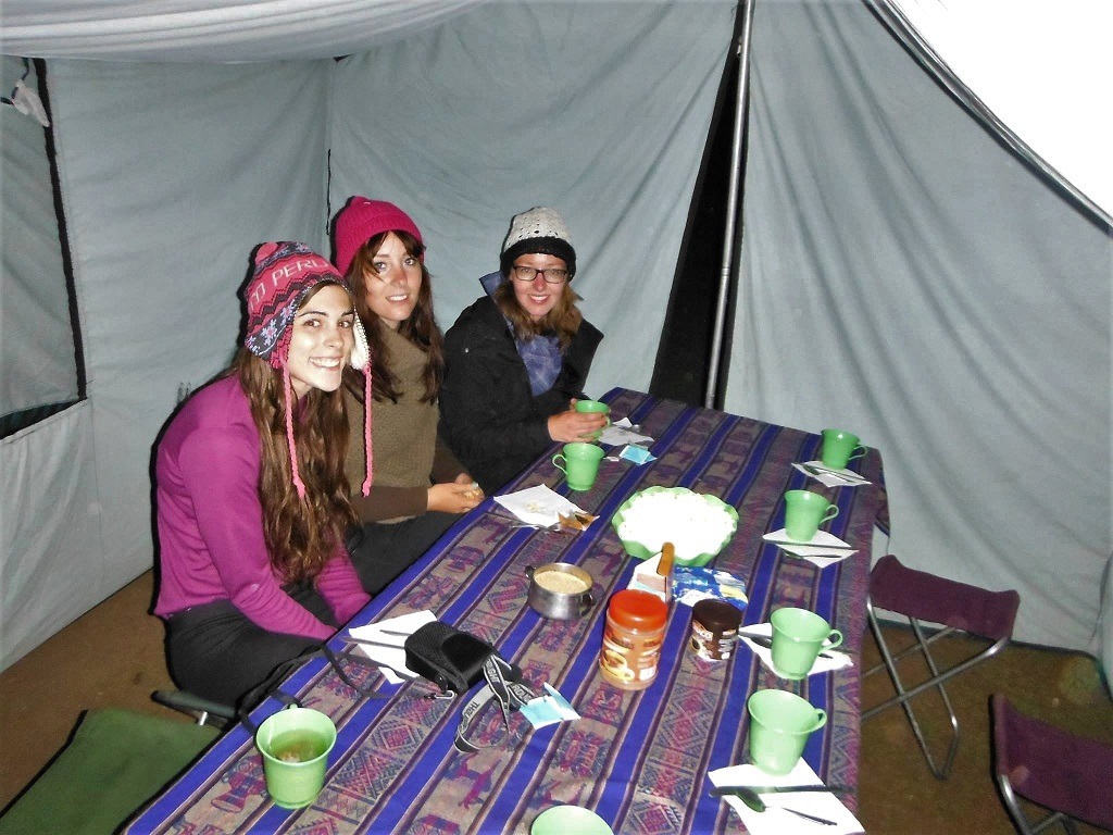 At camp, inca trail