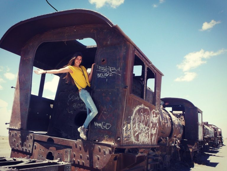 Abandoned train, Bolivian salt flats