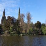 Lichfield Cathedral seen from river
