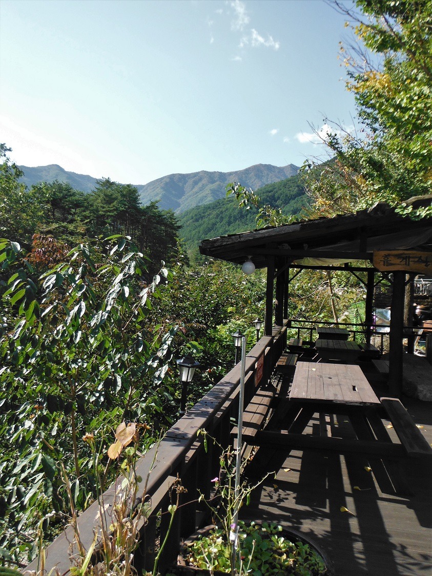 view from hostel, Seoraksan mountains korea