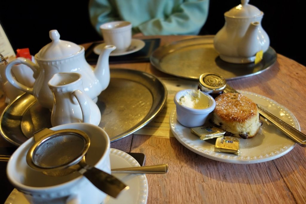 Tea and scones in Lichfield