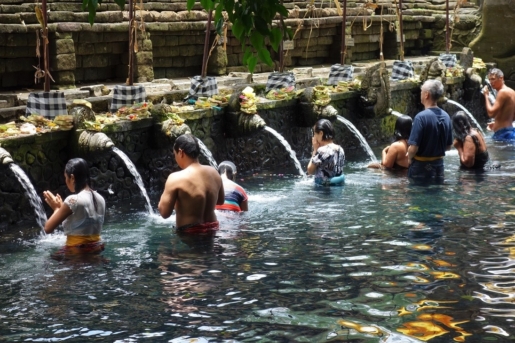 purification ritual bali, holy water temple
