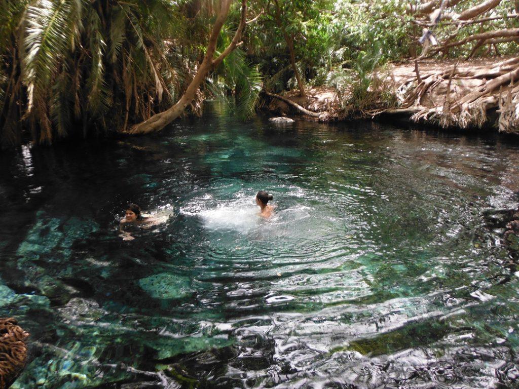 swimming in hot springs, Moshi
