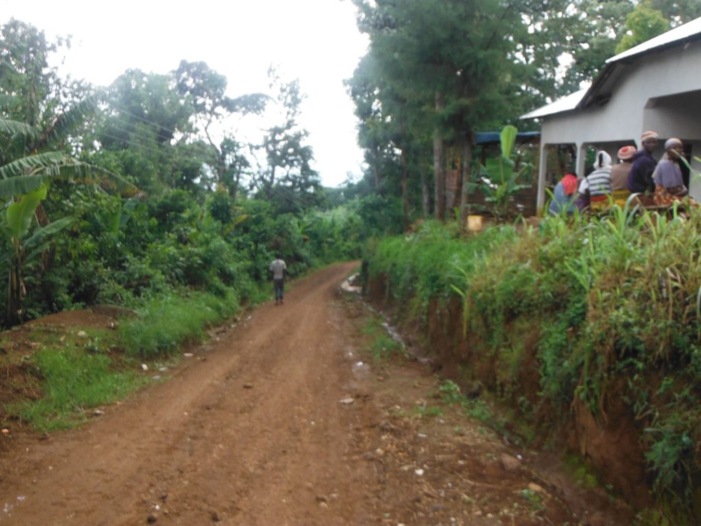 dirt road in local village, Tanzania
