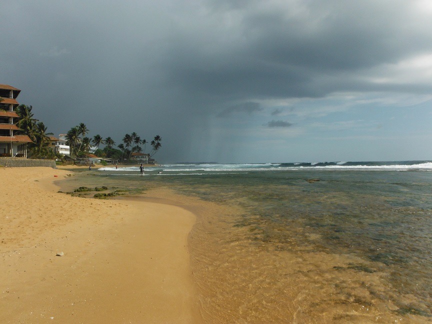 storming coming in at Sri Lankan beach