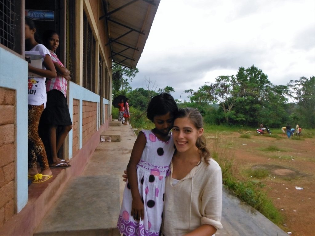 me with sri lankan child at school