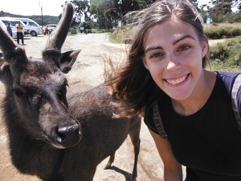 selfie with a moose, sri lanka