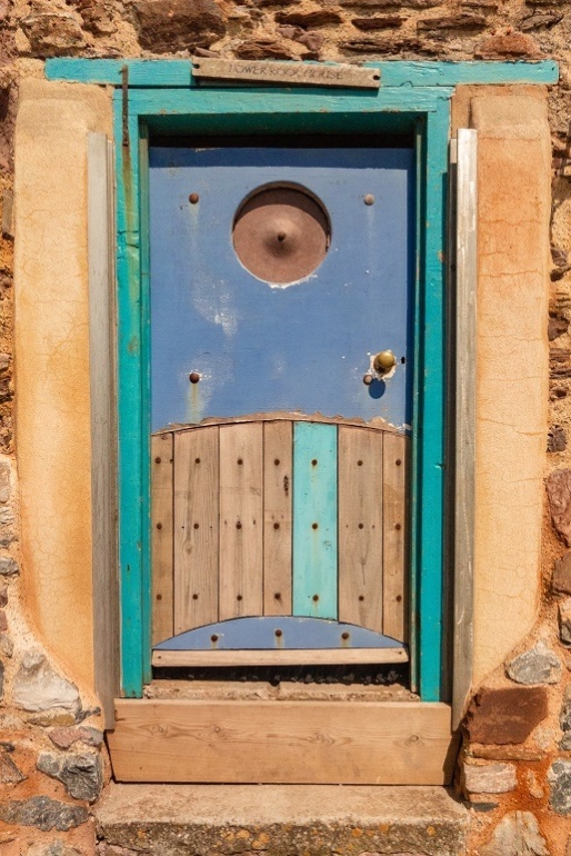 pastel coloured door