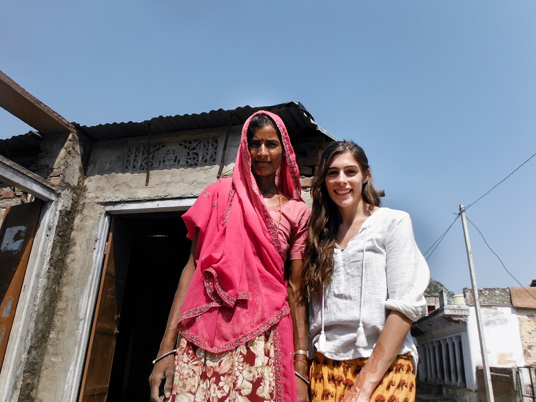 photo with local indian woman