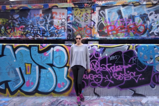me posing on a graffiti wall, Melbourne