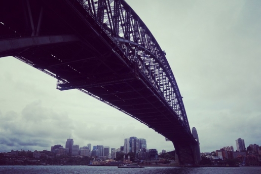 underside view of Sydney harbour bridge