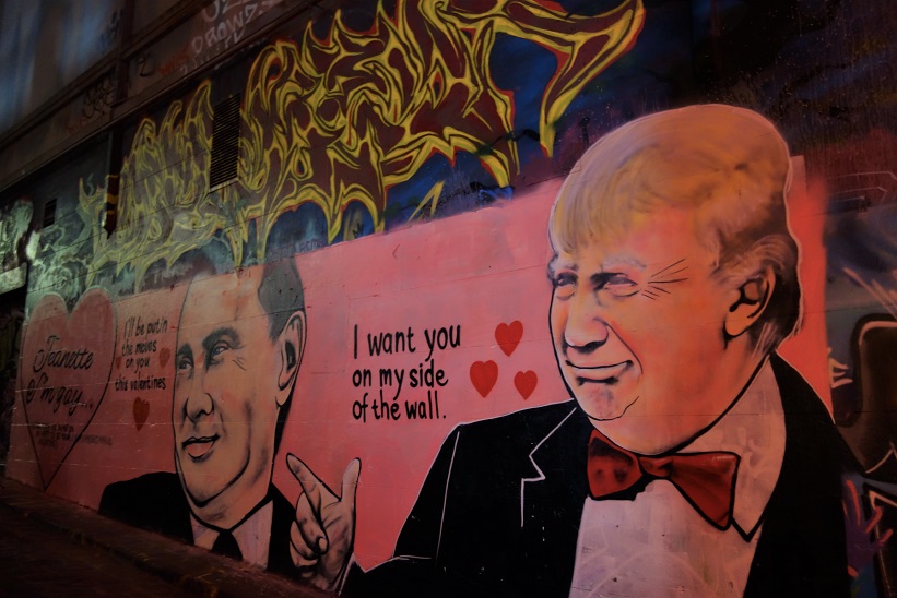 Trump graffiti on Hosier Lane, Melbourne