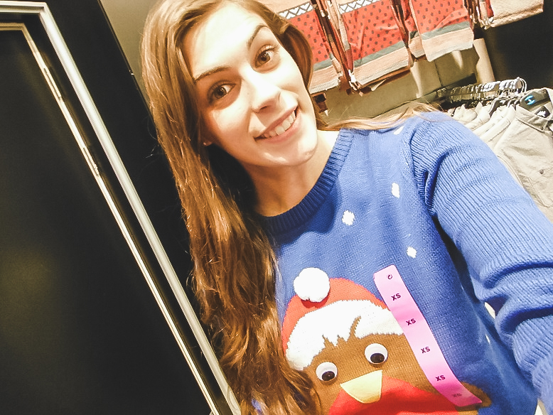 Christmas jumper selfie