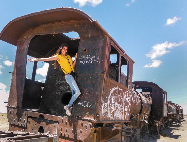 abandoned train, bolivia salt flats