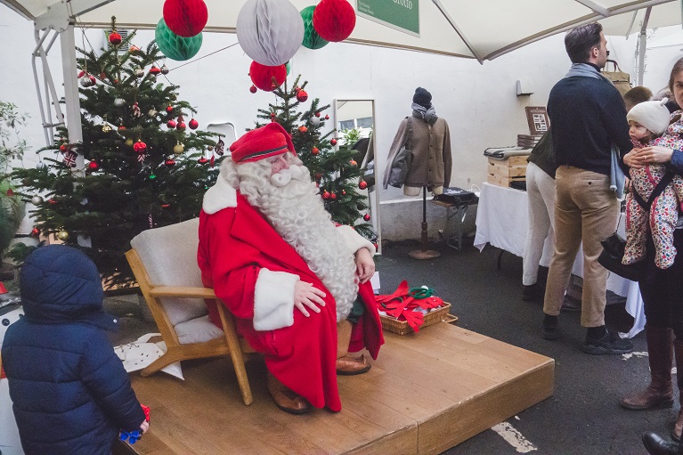 santa at London Christmas market