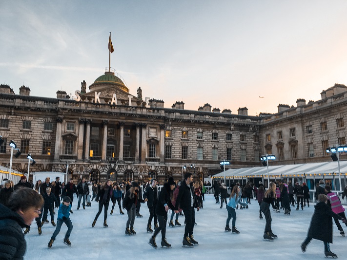 Somerset House ice skating , London