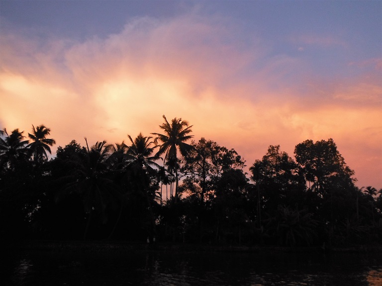sunset, Alleppey backwaters, Kerala India