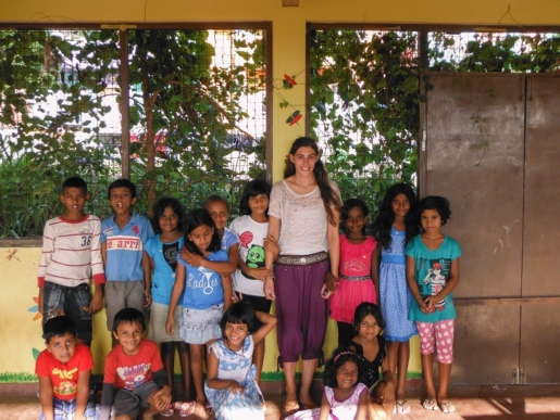 With my students at the tsunami school, Sri Lanka