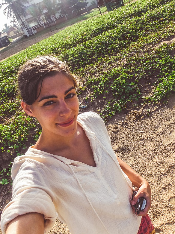 selfie on beach in sri lanka