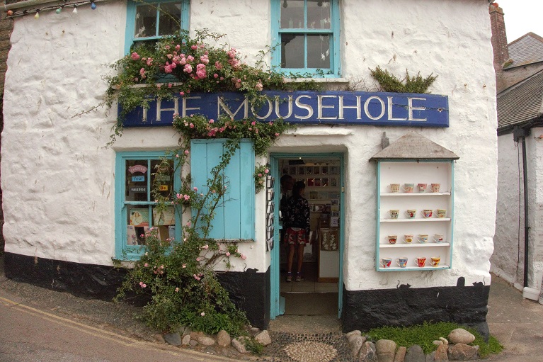 shop in Mousehole, Cornwall. 