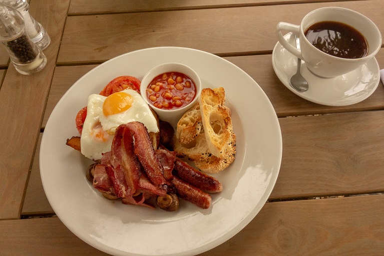 english breakfast, Mousehole, Cornwall. 