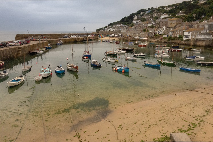 Mousehole harbour Cornwall. 