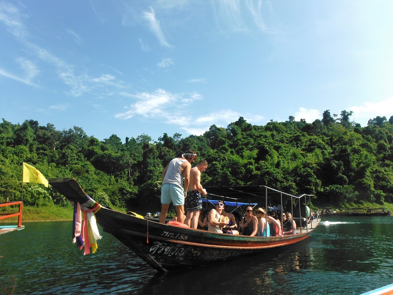boat to Khao Sok National Park, Thailand