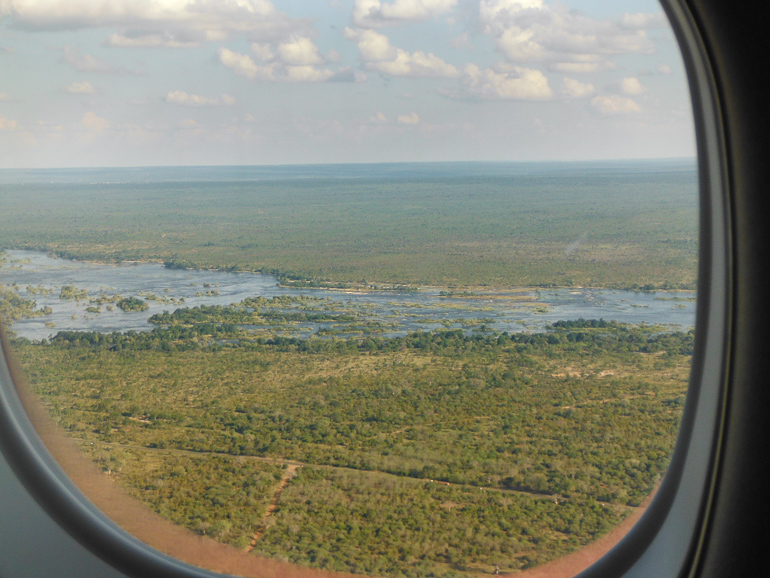 Flying into Zambia
