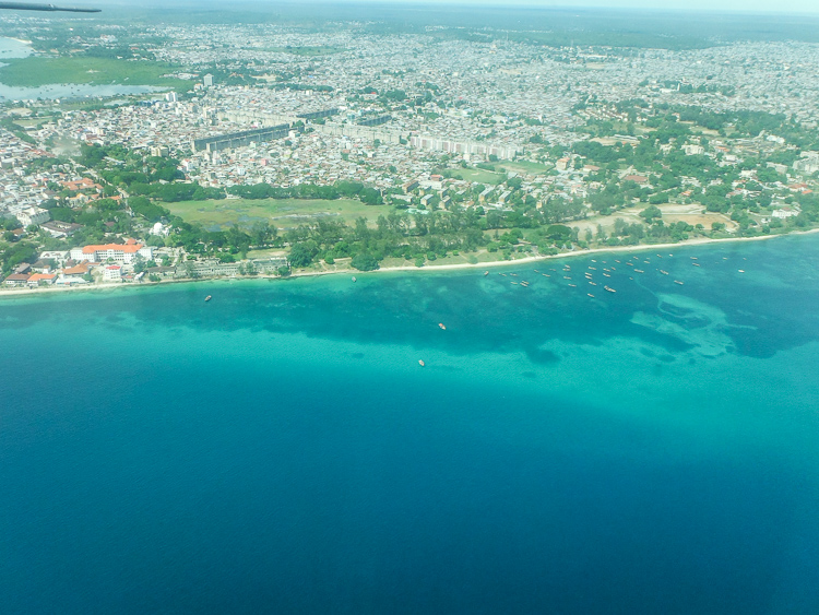 small plane into Zanzibar