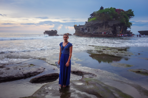 myself in front of a temlple surrounded by water