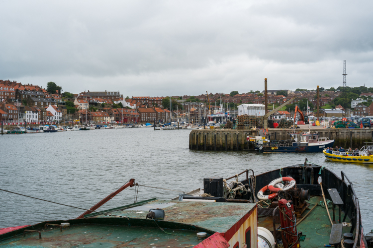 Whitby harbour fishing boats