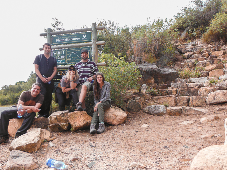 group picture by Table mountain hiking trail