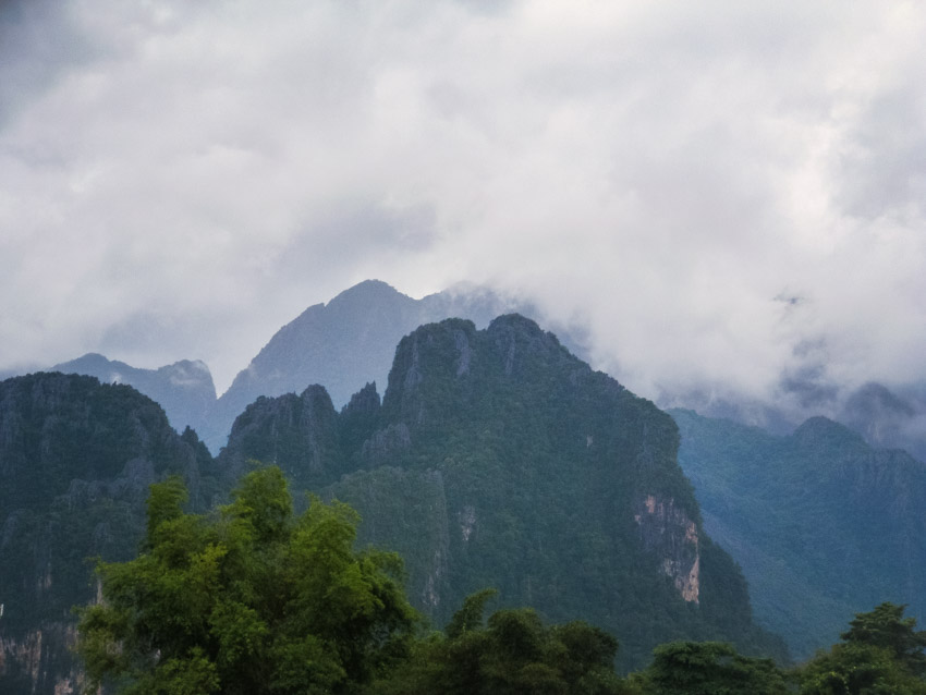 mist over Mountains in Laos