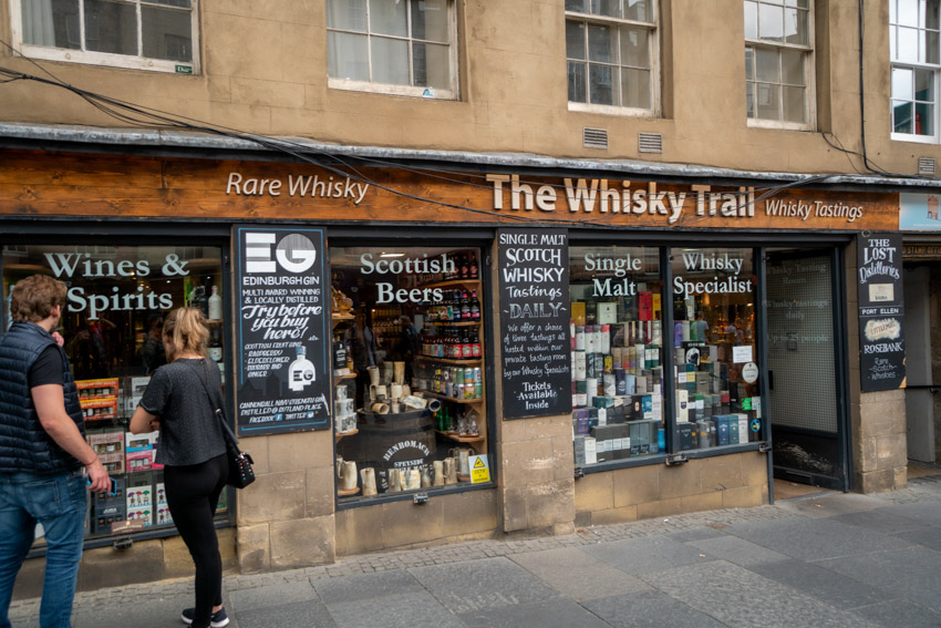 Scottish whiskey shops