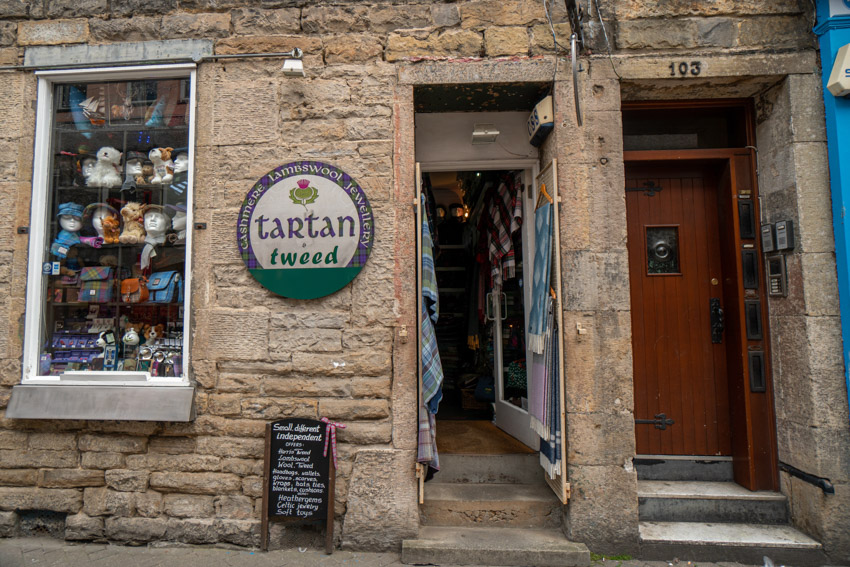 Tartan shop in Edinburgh