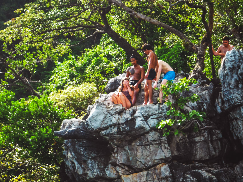 cliff jumping phi phi island