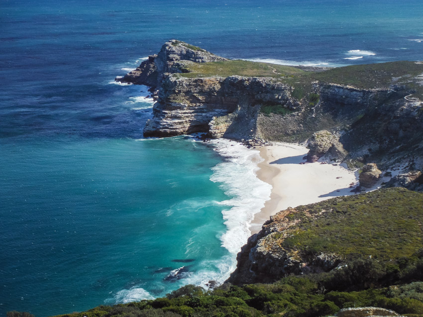 Cape Town beach cave from above