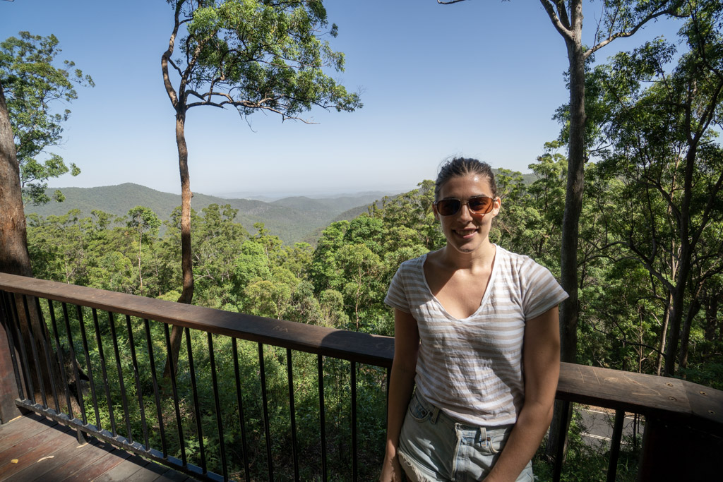 standing at Jollys lookout, Mt Nebo