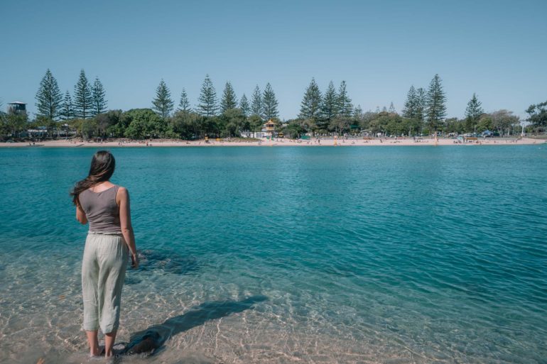 blue waters at Tallebudgera creek
