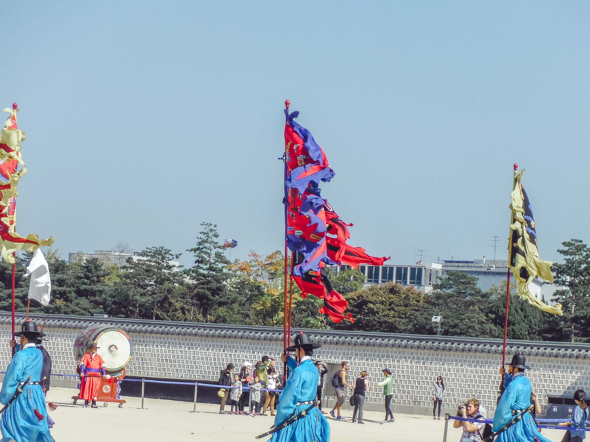 hnaging of the guards at palace in korea