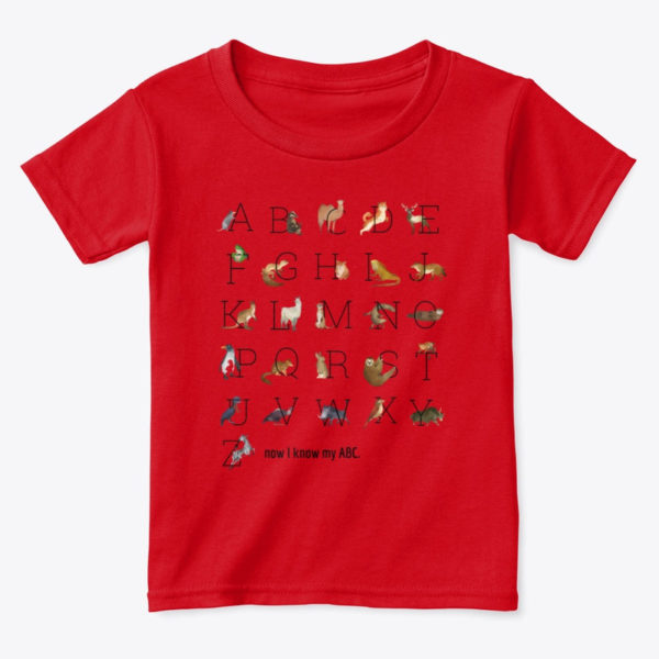 abc toddler tshirt red