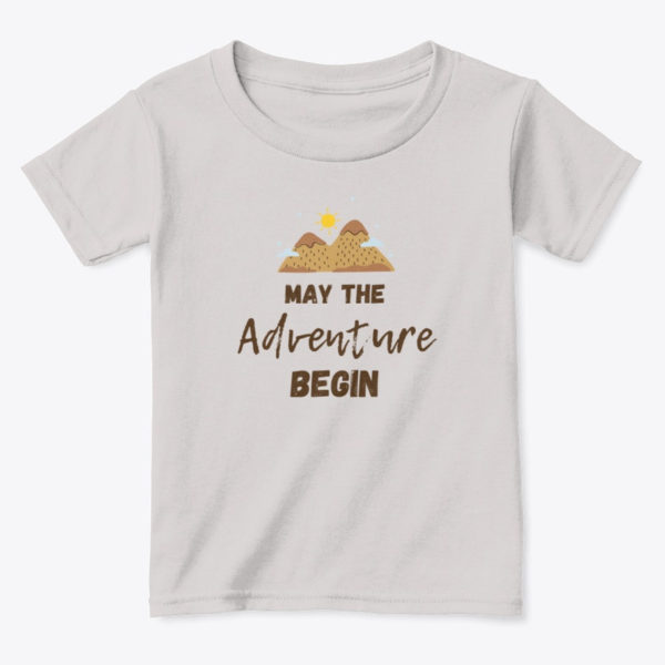 adventure begin toddler t shirt grey