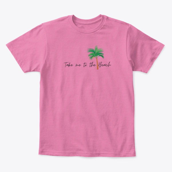 beach kids t-shirt pink