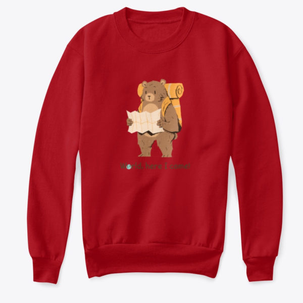 bear kids sweater red