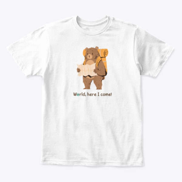bear kids t shirt white