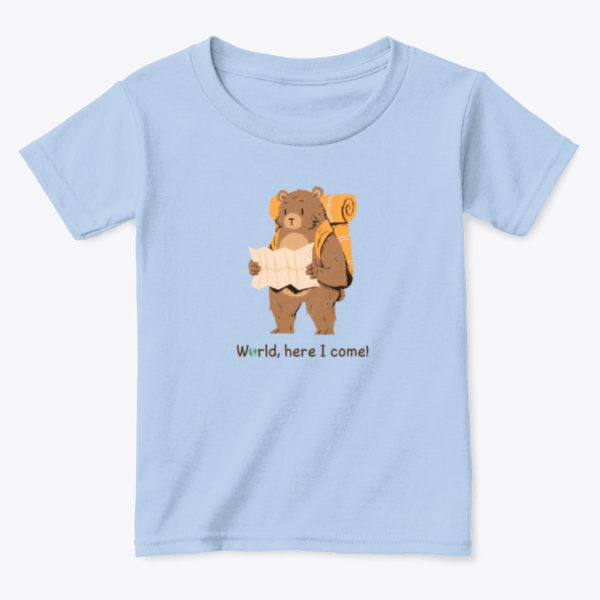 bear toddler t shirt blue
