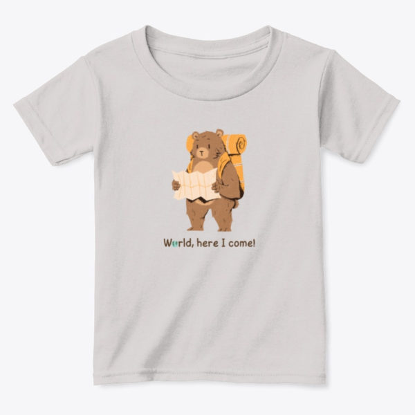 bear toddler t shirt grey