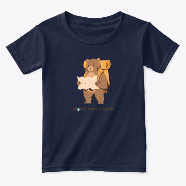 bear toddler t shirt navy