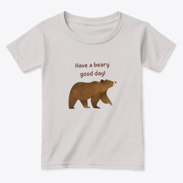 beary good toddler t shirt grey