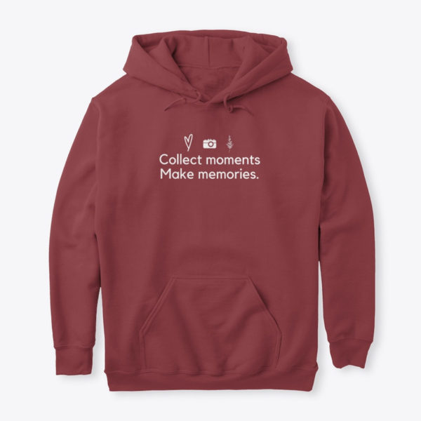 collect moments make memories hoodie red